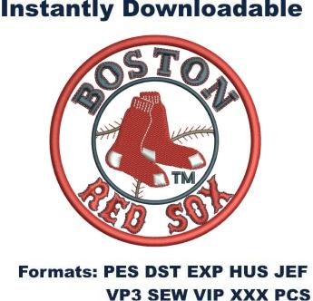 boston red sox logo embroidery design